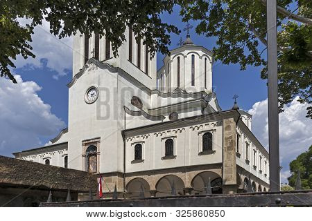 Nis, Serbia - June 15, 2019: Holy Trinity Cathedral Church At The Center Of City Of Nis, Serbia