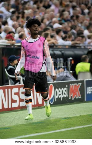 VALENCIA, SPAIN - OCTUBER 2: Correia during UEFA Champions League match between Valencia CF and AFC Ajax at Mestalla Stadium on Octuber 2, 2019 in Valencia, Spain
