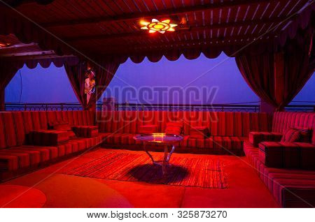 Sharm El Sheikh, Egypt - September 19, 2019: Territory Of Hilton Sharm Waterfalls Resort 5 * Hotel I