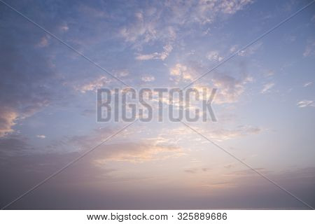 Dramatic Sky Background - Picturesque Colorful Clouds Lit By Sunriseю Vast Sky Landscape Panoramic S