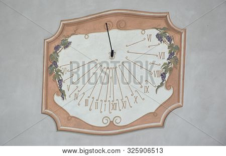This Photo Represents A Sundial Of Italy, Piedmont.