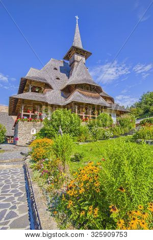 Barsana Monastery House In The Middle Of Nature. Barsana Monastery Is An Important Landmark In Maram