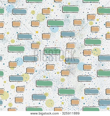 Seamless Pattern With Rectangles. Scandinavian Style. Vector Illustration