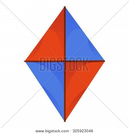 Rombic Kite Icon. Cartoon Of Rombic Kite Vector Icon For Web Design Isolated On White Background