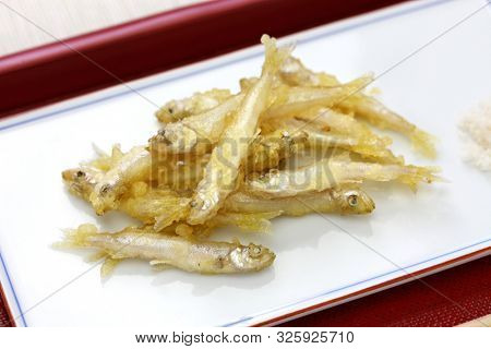 crispy fried whitebait, japanese tempura style