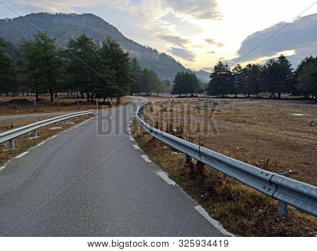 Road In The Mountains - Clouds Over Mountains - Cozia Mountains, Carphatians, Romania