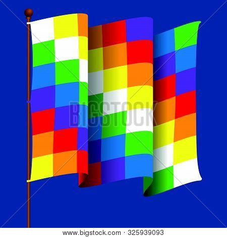 Wiphala Is The Flag Of The Andean Nation And The Aymara People. It Is A Quadrangular Andean Symbol, 