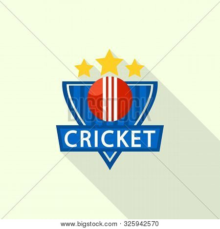 Gold Star Cricket Logo. Flat Illustration Of Gold Star Cricket Vector Logo For Web Design