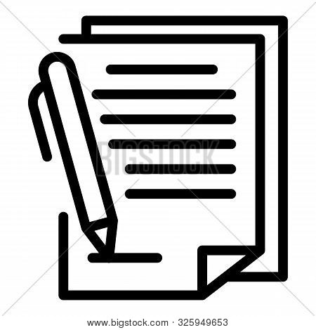 Issuing An Order Icon. Outline Issuing An Order Vector Icon For Web Design Isolated On White Backgro