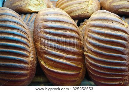 Homemade Natural Organic Bread. Leavened Bread.
