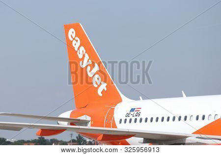 Berlin Germany - June 12, 2019: Easyjet Airline Parked At Tegel Airport Berlin Germany