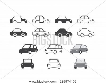 Set Of Car Frames Or Chassis Vector Illustration