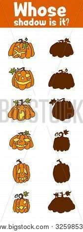 Guess Where Whose Shadow Doodle Orange Pumpkins Funny