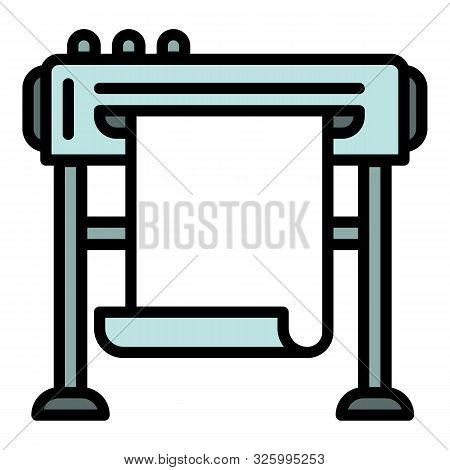 Company Plotter Icon. Outline Company Plotter Vector Icon For Web Design Isolated On White Backgroun