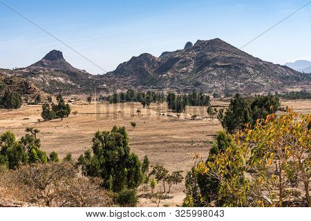 Landscape Around The Ruins Of The Yeha Temple In Yeha, Ethiopia.