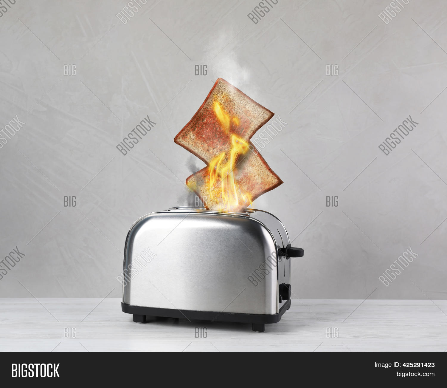 Toaster Flaming While Image & Photo (Free Trial) Bigstock