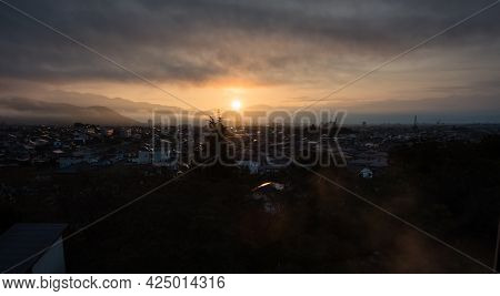 Scenic View Of Kofu City At Sunrise - Yamanashi Prefecture, Japan