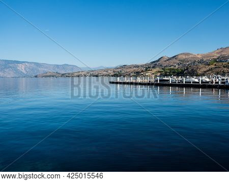 View Of Lake Chelan From The Waterfront At Chelan-stehekin Ferry Dock - Washington State, Usa