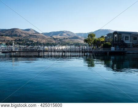 View Of Lake Chelan Waterfront From Chelan-stehekin Ferry Dock - Washington State, Usa