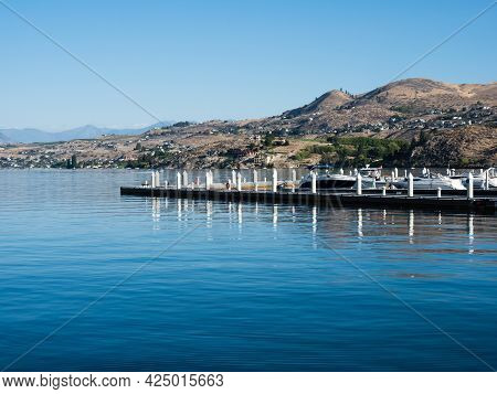 View Of Lake Chelan From The Waterfront At Chelan-stehekin Ferry Dock - Washington State, Usa