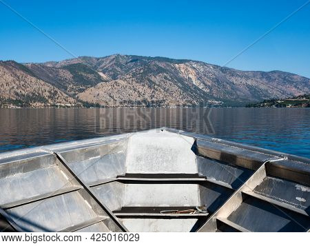 Scenic Landscape Of Lake Chelan From Aboard The Chelan - Stehekin Ferry - Washington State, Usa