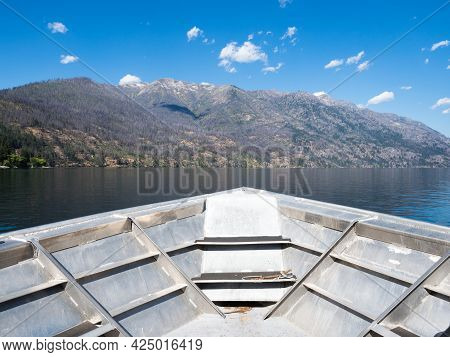 Scenic Landscape Of Lake Chelan From Aboard The Chelan - Stehekin Ferry - Washington State, Usa