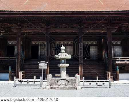 Otsu, Japan - August 21, 2018: Kondo, The Main Hall Of Miidera Temple, National Treasure Of Japan