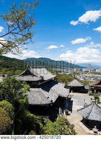 Otsu, Japan - August 21, 2018: Scenic View From Miidera, Temple Number 14 Of The Saigoku Kannon Pilg