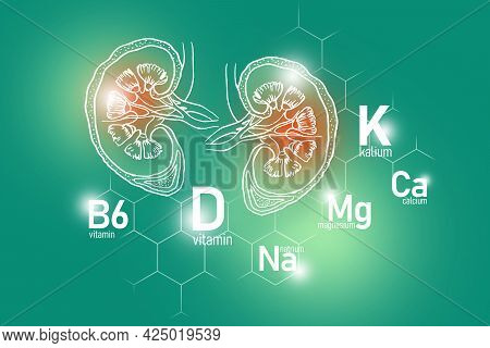 Essential Nutrients For Kidneys Health Including Natrium, Magnesium, Vitamin B6, Calcium.
Design Set