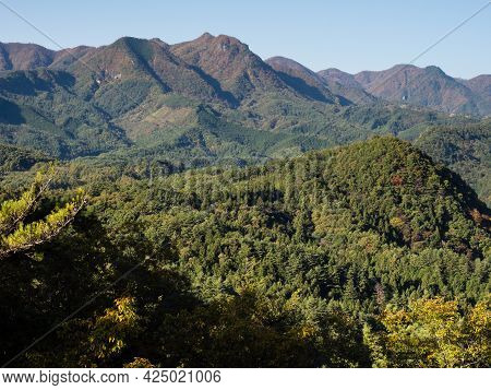 Scenic View From The Observation Platform At The Top Of Shosenkyo Ropeway - Kofu, Yamanashi Prefectu