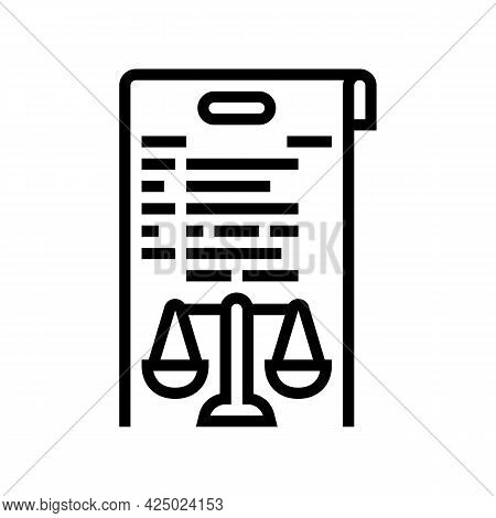 Due Diligence Line Icon Vector. Due Diligence Sign. Isolated Contour Symbol Black Illustration