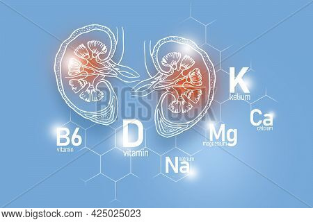 Essential Nutrients For Kidneys Health Including Natrium, Magnesium, Vitamin B6, Calcium.
Design Set