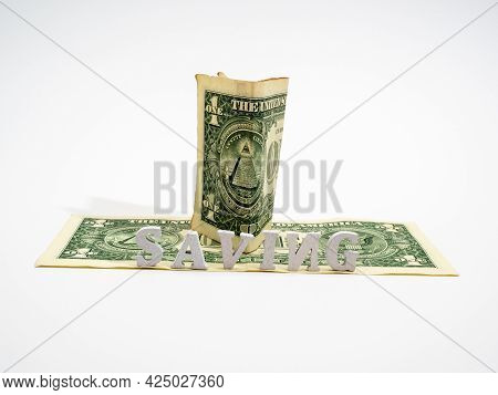 The Dollar Is On The Dollar. White Background.