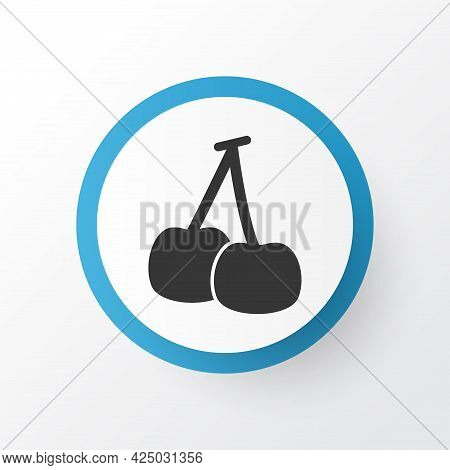 Cherry Icon Symbol. Premium Quality Isolated Morello Element In Trendy Style.