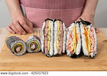 Korean And Japanese Style Sushi Kimbap Wraps