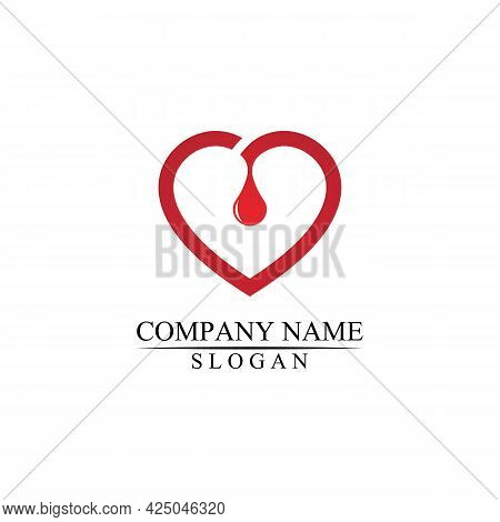 Blood Logo Template Vector Icon Illustration Design