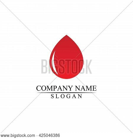 Blood Logo Template Vector Icon Illustration Design