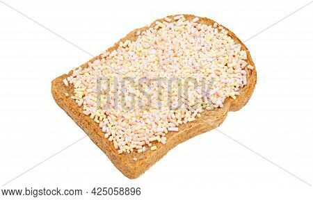 Dutch Sweet Colored Sprinkles Or Vruchten Hagelslag, Isolated
