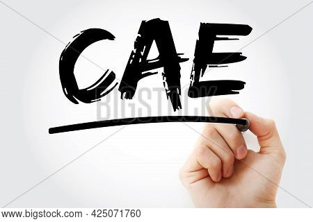 Cae - Computer Aided Engineering Acronym With Marker, Technology Concept Background