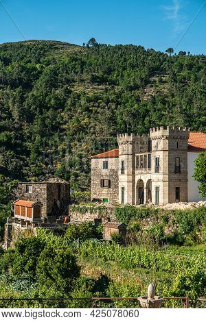 The Castle Of Sistelo In Sistelo And Its Surroundinng Landscape, Arcos De Valdevez, Portugal.