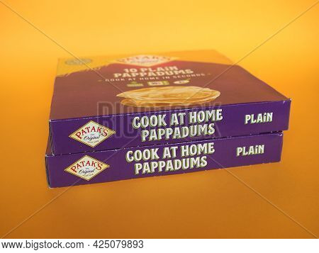 London - Circa June 2021: Patak's Packet Of Pappadums