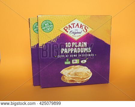 London - Circa June 2021: Patak's Packet Of Pappadums