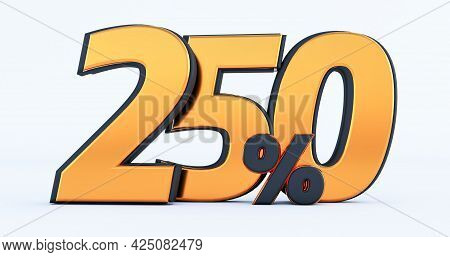 3d Render Of Discount Two Hundred Fifty 250 Percent Off Isolated On White Background