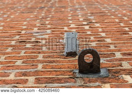 Close-up Of Old Vintage Brick Wall In Germany