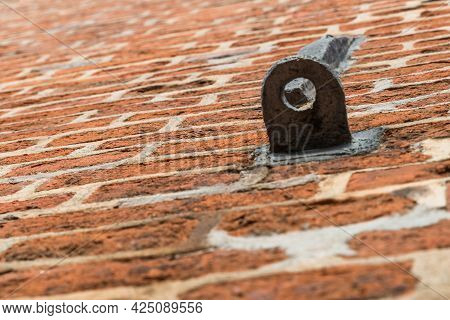 Close-up Of Old Vintage Brick Wall In Germany