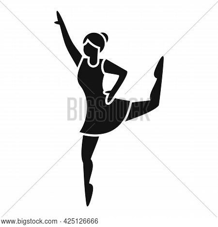 Dancing Ballerina Icon Simple Vector. Ballet Dance Girl. Ballerina Dancer