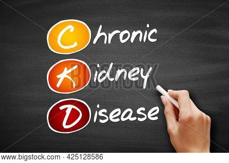 Ckd - Chronic Kidney Disease, Acronym Health Concept On Blackboard