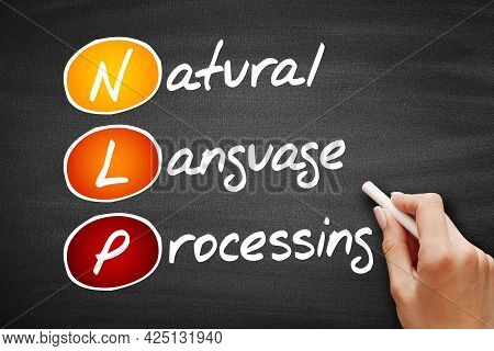 Nlp Natural Language Processing, Technology Business Concept On Blackboard