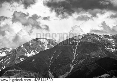 Stormy alpine landscape in the Fagaras Mountains, Romania, Europe