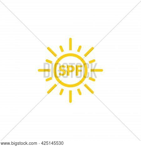 Uv Radiation Sun Block Icon. Solar Ultraviolet Uv Radiation Logo 50spf
